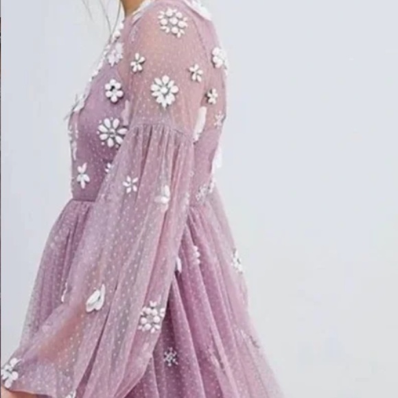 NWT ASOS Lavender Haze Daisy Festival Dress - Picture 4 of 10